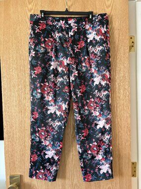 ASOS DESIGN Floral Print Cropped Sateen Skinny Dress Pants Men’s W34 L30